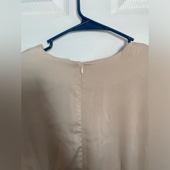 DAZY Neutral Beige Maxi Dress with Ruched Sleeves Size XL (US 6 measurements) - Picture 8 of 11